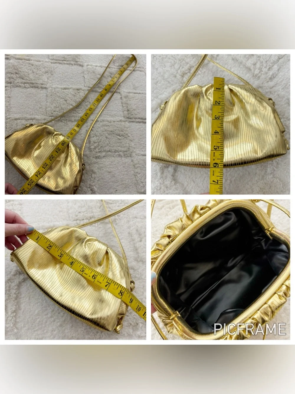 Gold Metallic Crossbody Bag